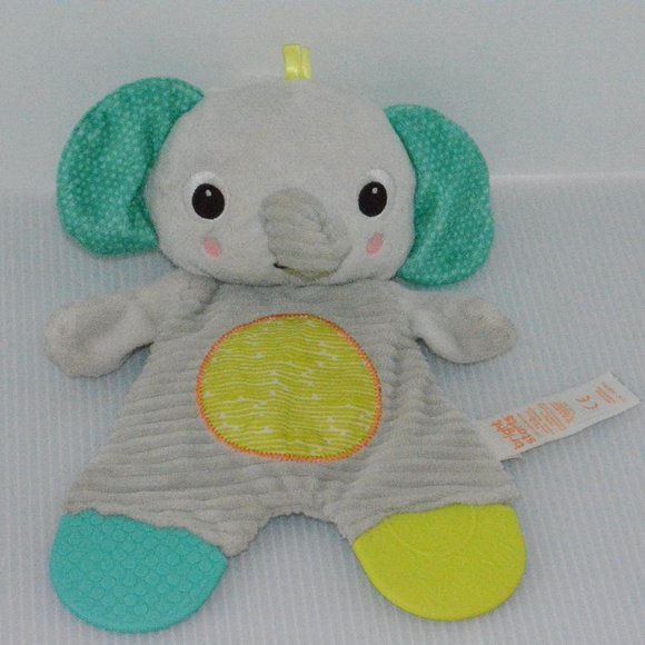Bright Starts Elephant Snuggle Teethe Plush Lovey - Picture 1 of 7